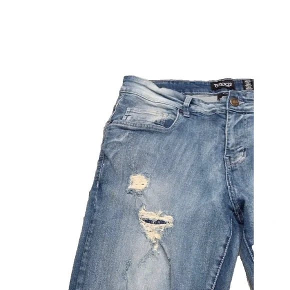 TRACK 23 Skinny Fit Men's Y2K Jeans 36x32 Blue A004251 - Picture 7 of 8
